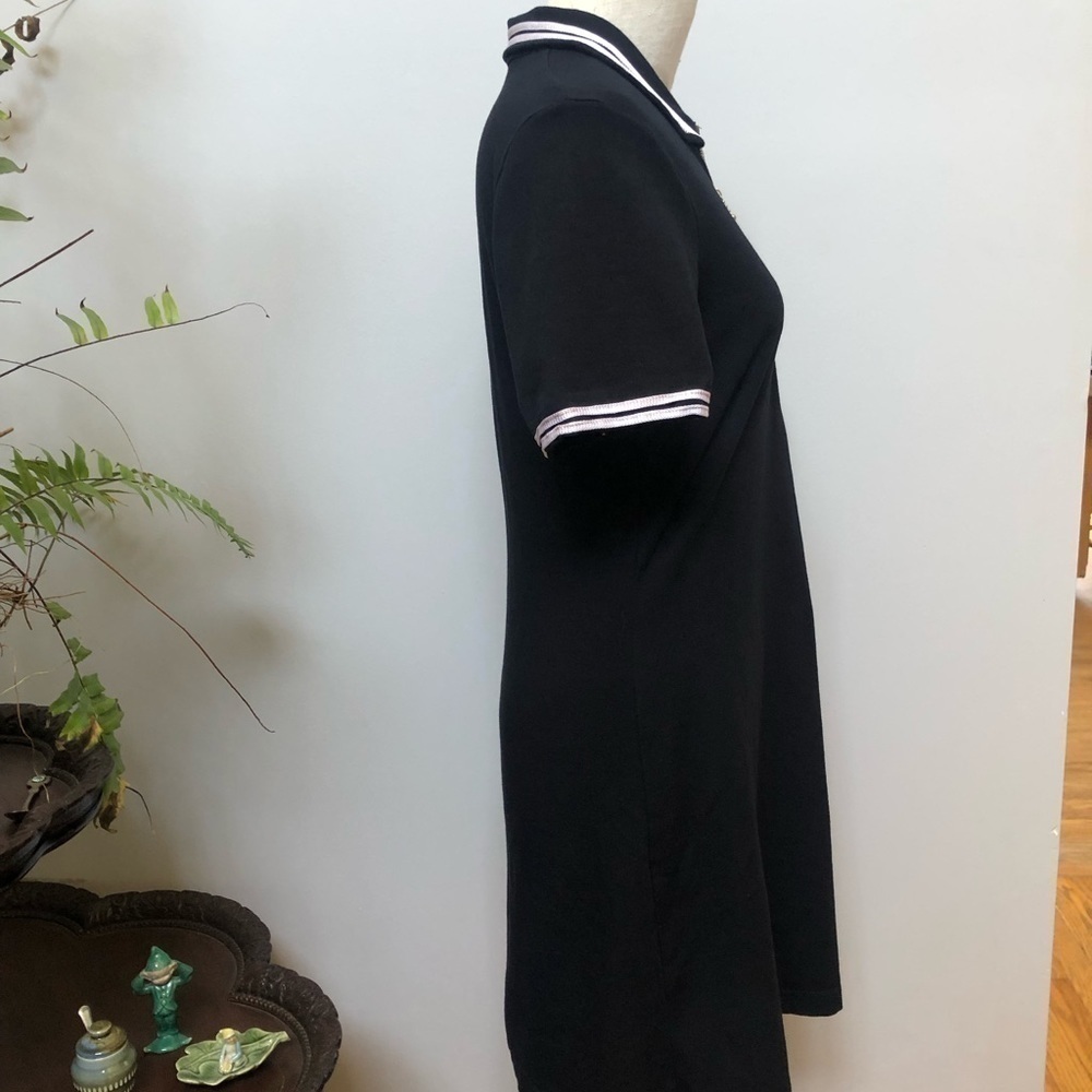 BODY action design short sleeve collared zipper Black Dress - Picture 4 of 7